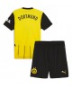 Günstige Borussia Dortmund Heimtrikotsatz Kinder 2024-25 Kurzarm (+ Kurze Hosen)